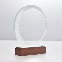 Trophée personnalisé en cristal transparent rond avec logo gravé, style ange, décoration de Noël pour la maison