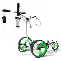Chariots de golf télécommandés de vente chaude avec poignée de charge USB avec batterie au lithium à fonction de distance 10M,20M,30M