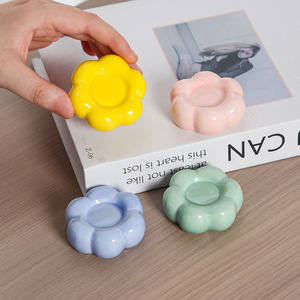 Ceramic Flower Spinning Base Round Cute <b>Table</b> <b>Decoration</b> <b>Accessories</b> For Home Decor - Product Image 1