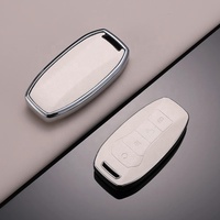 Étui de protection élégant pour clé de voiture en TPU et cuir électroplaqué par sublimation, haute qualité, installation facile pour accessoires BYD Tang