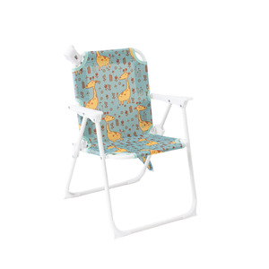 Chaise de plage pliante portable extérieure pour enfants avec dossier en métal parasol et siège photo en bord de mer pour bébés - Product Image 1