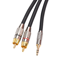 Câble audio 3,5 mm vers double RCA, stéréo TRS vers 2 RCA mâles, cordon répartiteur en Y pour haut-parleur, amplificateur, voiture - Vente en gros usine
