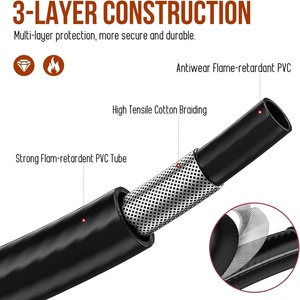 8.5mm 20 bar alta qualidade pvc <span class=keywords><strong>lpg</strong></span> mangueira trança reforço durável mangueira tubo aquecedor de água fogão mangueira churrasqueira a gás