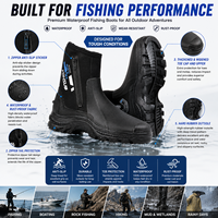 Bottes de plongée YONSUB 5 mm avec fermeture éclair latérale YKK, faciles à mettre et à enlever, bottes de plongée en néoprène de qualité supérieure, antidérapantes pour la plongée, la plongée avec tuba, le surf, le kayak
