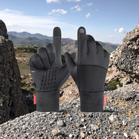 Gants de fitness d'hiver à écran tactile pour la course à pied, le cyclisme et le travail-Motif thermique antidérapant coupe-vent pour les scènes d'extérieur