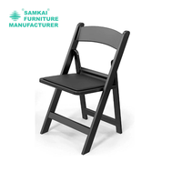 Chaises pliantes blanches spéciales pour événements en plein air SK-ZDY-A021, résistantes, en résine, empilables, prix de gros disponibles