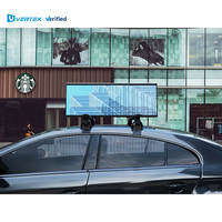 Affichage LED sur le toit de taxi personnalisé en usine, P2.5, contrôle 3G/4G, étanche IP65, HDR10, affichages publicitaires pour véhicules pour taxi