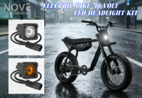 Nova 0101-TL0120D-B2 Nouveau Phare LED pour Vélo Électrique 12-24V Diodes Dynamis Ssc2, Étanche IP68, 2000 Lumens, Aluminium Moulé Sous Pression