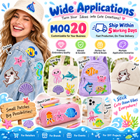 Patch brodé thermocollant ou à coudre sur le thème de la vie marine : poissons, tortues, dauphins, poulpes, étoiles de mer - Vente en gros