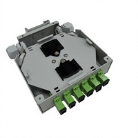 Boîtier de terminaison fibre optique MINI 6 cœurs SC APC sur rail DIN, boîte de distribution optique, plateau de raccordement pour armoire intérieure CATV FTTH FTTx