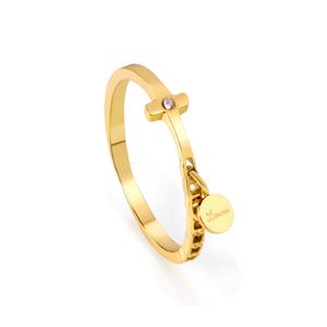 Gold Plated Cubic Zircon Custom Trendy Ring for Women 2021 New Arrived <b>Couple</b> Metal Rings - Product Image 1
