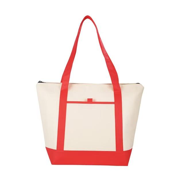 Red  There are zippers on the side