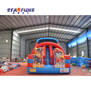 Glissière gonflable à Double voie de location de fête commerciale Glissière gonflable à thème de patte de chien de <span class=keywords><strong>patrouille</strong></span> Glissière sèche humide pour enfants et adultes - Product Image 6