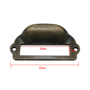 Vintage <strong>Shell</strong>-shaped Ring Iron <strong>Knobs</strong> <strong>Pull</strong> <strong>Handle</strong> Antique Bronze Black Detachable Easy <strong>Kitchen</strong> Wardrobe Cabinet Dresser - Product Image 6