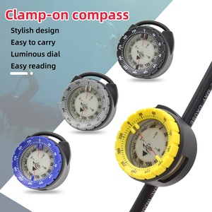 Brújula de buceo con clip magnético resistente de 50 m, luminosa, con ventana lateral, brújula subacuática para montaje en manguera de buceo, navegación - Product Image 1
