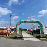 Événements en plein air annonçant l'arche gonflable géante de salon commercial d'arche d'air pour des conférences de presse de lancements de produit promotionnelles