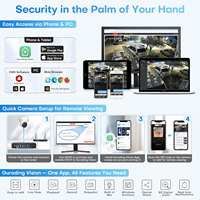 Stock US HIK OEM 5MP Hitosino Support Smart Hybrid Light Human and Vehicle Detection Turret Network PoE Camera
