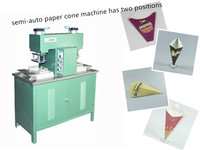 Boîte à lunch en papier semi-automatique à double station et machine à cône de crêpe en papier