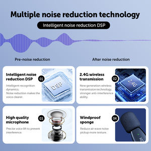Microphone sans fil mains libres 2.4g pour enregistrement de musique de vidéoconférence Microphone <span class=keywords><strong>youtube</strong></span> enregistrement de Microphone - Product Image 5