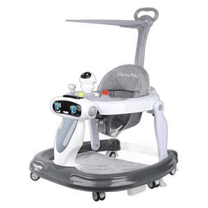 Marche-bébé pour nourrissons de 0 à 1 an en plastique, prévient les jambes en O, anti-basculement latéral, poignée multifonctionnelle, pliable, avec musique - Product Image 1