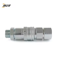 Coupleur rapide hydraulique ISO 16028 SS304 FF 3/8 NPT pour excavatrice / Ensemble de raccords rapides pour machines agricoles