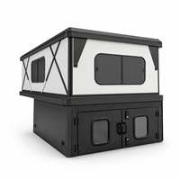 Camper de camion personnalisé élargi pour Honda Ridgeline, avec demi-portes doubles, pour aventures tout-terrain