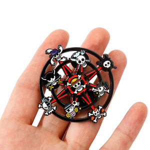 Badge en métal électro-plaqué de style japonais, dessin animé, One Piece, accessoires, broche en alliage de crâne One Piece, décoration de sac - Product Image 5