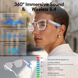 Lunettes de soleil audio intelligentes IA avec traducteur, appels téléphoniques et protection polarisée IA <span class=keywords><strong>Chat</strong></span> - Product Image 6