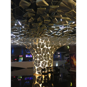 Colonne J018 avec motif de calandre en métal poli Revêtement de panneau de colonne en acier inoxydable cuivre - Product Image 2