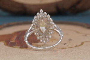 Bague classique en or 14 carats avec diamant de laboratoire pour femme, bague de fiançailles solitaire en diamant synthétique, bijoux fins pour anniversaire de mariage - Product Image 4
