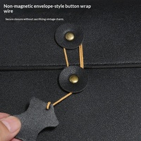 Housse non magnétique en similicuir microfibre à double poche pour MacBook Air et MacBook Pro 14/16 pouces HL0035-005