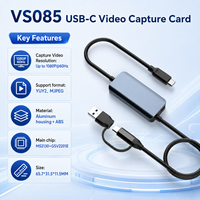 Tarjeta Capturadora de Video USB 3.0 Tipo C MS2130 1080P 60Hz con Carga PD de 100W, Capturadora USB-C Completa para Transmisión en Vivo desde iPad y Teléfono