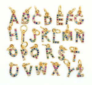 Nouveau Collier Pendentif en Cuivre avec 26 Lettres, Zircon Incrusté, Breloque Initiales A-Z, Accessoires Personnalisables pour Création de Bijoux DIY - Product Image 1