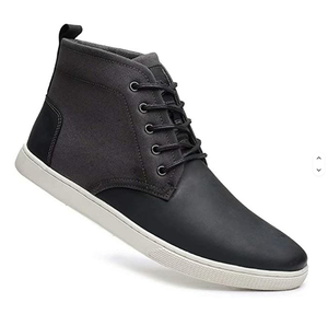 Zapatillas de Lona con Cordones y Punta Redonda, Color Negro y Blanco, Suela de PVC/EVA, Entresuela de TPU, Parte Superior de PVC Transpirable - Product Image 3
