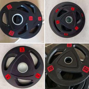 Ejercicio en casa Oly Flywheel Barbell Pesos libres Empuñadura de acero de tres agujeros Squat Levantamiento de pesas Gimnasio Placa de <span class=keywords><strong>disco</strong></span> - Product Image 3