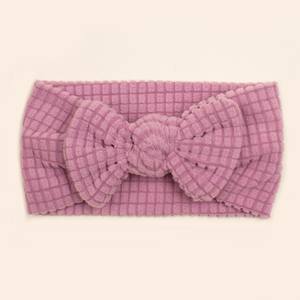 새로운 아기 단색 활 머리띠 어린이 단색 따뜻하고 편안한 머리띠 부드러운 아기 헤어 액세서리 - Product Image 6