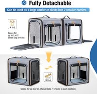 Sac de transport double pour animaux de compagnie 2-en-1, vente flash Ama-zon, sac de transport pour chat, taille XXL, boîte de transport pour chien