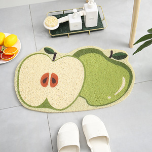Tapis d'entrée à motif de fruits, impression personnalisée, tapis en PVC à boucles, antidérapant, tapis d'intérieur fabriqué à la machine, tapis mignon antidérapant et durable - Product Image 3
