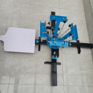 Máy In Màn Hình Phẳng Máy In Màn Hình Xoay 4 Màu 4 Trạm Cho Áo Phông - Product Image 6