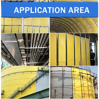 Panneau acoustique en fibre de verre, isolation en laine de verre carrée de 2 pouces pour salles d'enregistrement, entrepôts et cuisines