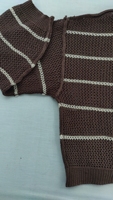 Pull en maille pointelle haut de gamme pour femmes, mélange de fibres, protection UV, antibactérien, désodorisant, personnalisé, rayé, collection printemps