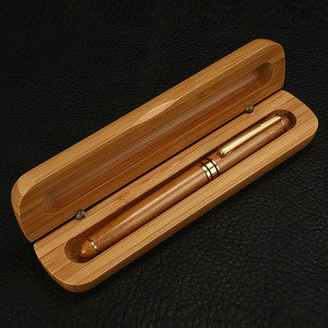 Gran oferta de plumas estilográficas de bambú, venta al por mayor, bolígrafos de rodillo de madera de lujo promocionales, bolígrafo en blanco con logotipo personalizado y caja - Product Image 3