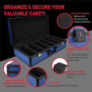 Tsa लॉक 250 + कार्ड के साथ P-S-A स्लैब के लिए 6-पंक्ति ग्रेडेड कार्ड स्टोरेज बॉक्स - Product Image 5