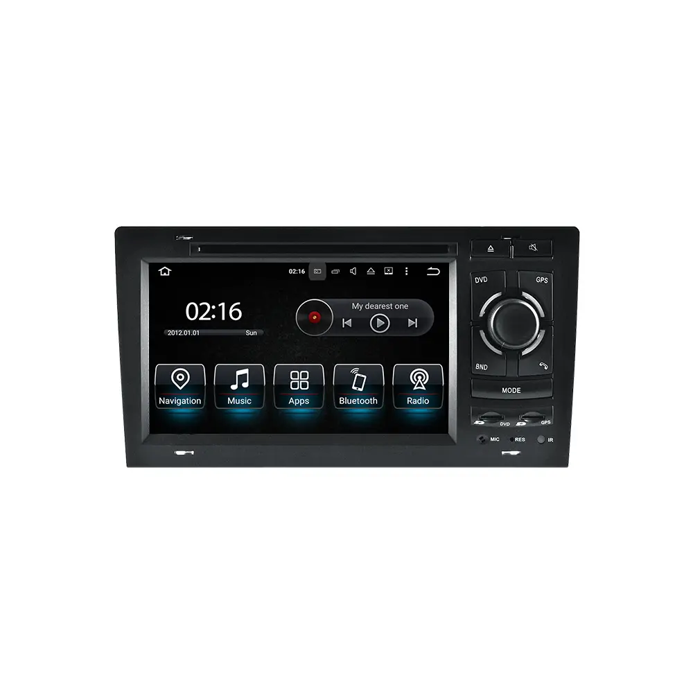 7 Inch 2 Din Auto Fm/Am Radio Tuner Bt Head Unit Voor Audi A8 S8 1994-2003 octa Core Android 8.0 Gps Navigatie Auto Dvd Speler