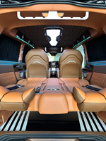 Kit d'amélioration intérieure Caramel Tan Vito V250 V300 W447 Maybach avec écran tactile lumineux au sol, sièges VIP, lit 180°, TV de toit et équipement de surclassement