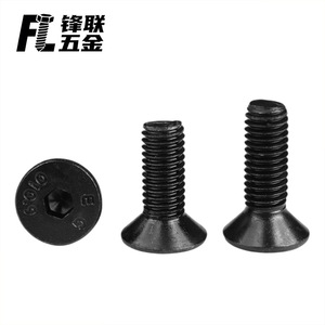 Tornillos de Cabeza Cónica Fenglian, Grado 10.9, Acabado Negro, Hexágono Interno, Cabeza Plana, Antirrobo - Product Image 3