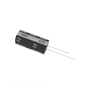 Condensateur à traversée de circuit ESG227M160AM2AA, en aluminium, à montage en surface, 105°C, 220 µF, Distributeur agréé - Product Image 1