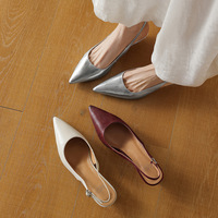 Sandales à talon compensé en cuir de vachette, style discret et luxueux, semelle TPR, confortables et légères, pour l'été et le printemps
