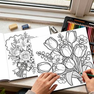 Carnet de coloriage entièrement personnalisable, spirale, design personnalisé de qualité supérieure, fournitures scolaires pour enfants et adultes, cadeau anti-stress - Product Image 2