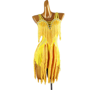 Robe de danse latine populaire 2026 OCTLQ452 pour femmes, tenue de scène une pièce avec strass pour performance de danse de salon